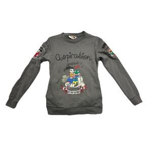 Whole Hauss Sweatshirt Size Small Gray Aspiration Dream Adventure Punk Grunge